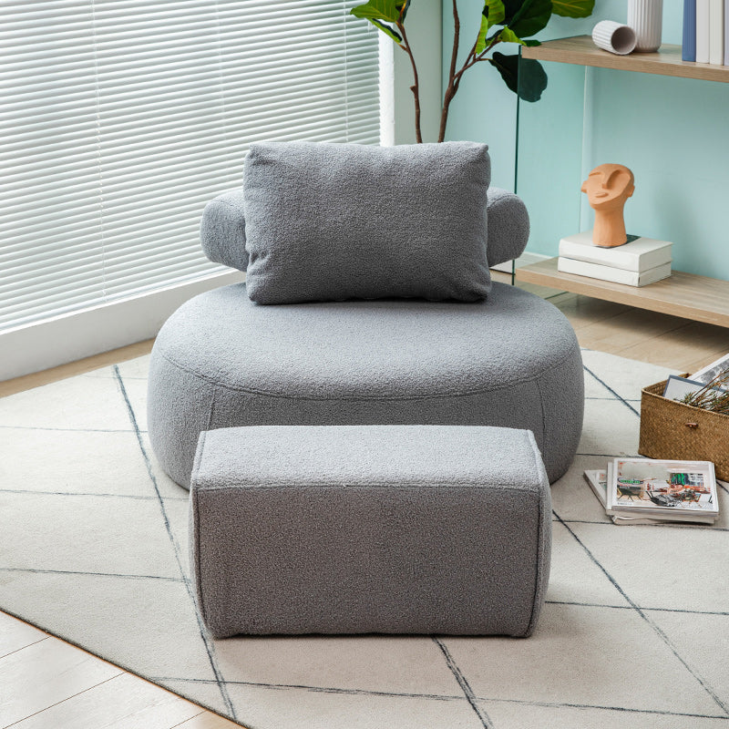 Modern Pillow Back Armless Living Room Solid Color Parsons Chair Clearhalo 'Accent Chairs' 'accent_chairs' 'Chairs & Seating' 'furn' 'furn_accent_chairs' 'Furniture' 'Living Room Furniture' 6654447