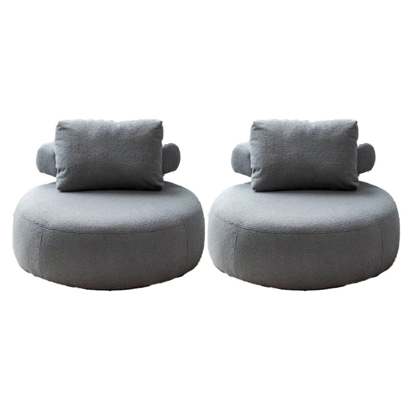 Modern Pillow Back Armless Living Room Solid Color Parsons Chair Grey 2 Piece Set Without Ottoman Clearhalo 'Accent Chairs' 'accent_chairs' 'Chairs & Seating' 'furn' 'furn_accent_chairs' 'Furniture' 'Living Room Furniture' 6654451