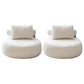 Modern Pillow Back Armless Living Room Solid Color Parsons Chair White 2 Piece Set Without Ottoman Clearhalo 'Accent Chairs' 'accent_chairs' 'Chairs & Seating' 'furn' 'furn_accent_chairs' 'Furniture' 'Living Room Furniture' 6654453