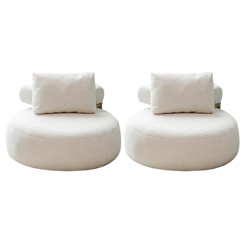 Modern Pillow Back Armless Living Room Solid Color Parsons Chair White 2 Piece Set Without Ottoman Clearhalo 'Accent Chairs' 'accent_chairs' 'Chairs & Seating' 'furn' 'furn_accent_chairs' 'Furniture' 'Living Room Furniture' 6654453