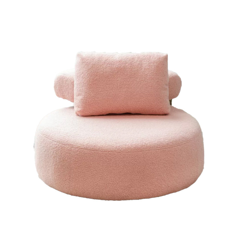 Modern Pillow Back Armless Living Room Solid Color Parsons Chair Pink 1 Piece Without Ottoman Clearhalo 'Accent Chairs' 'accent_chairs' 'Chairs & Seating' 'furn' 'furn_accent_chairs' 'Furniture' 'Living Room Furniture' 6654454