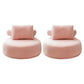 Modern Pillow Back Armless Living Room Solid Color Parsons Chair Pink 2 Piece Set Without Ottoman Clearhalo 'Accent Chairs' 'accent_chairs' 'Chairs & Seating' 'furn' 'furn_accent_chairs' 'Furniture' 'Living Room Furniture' 6654455