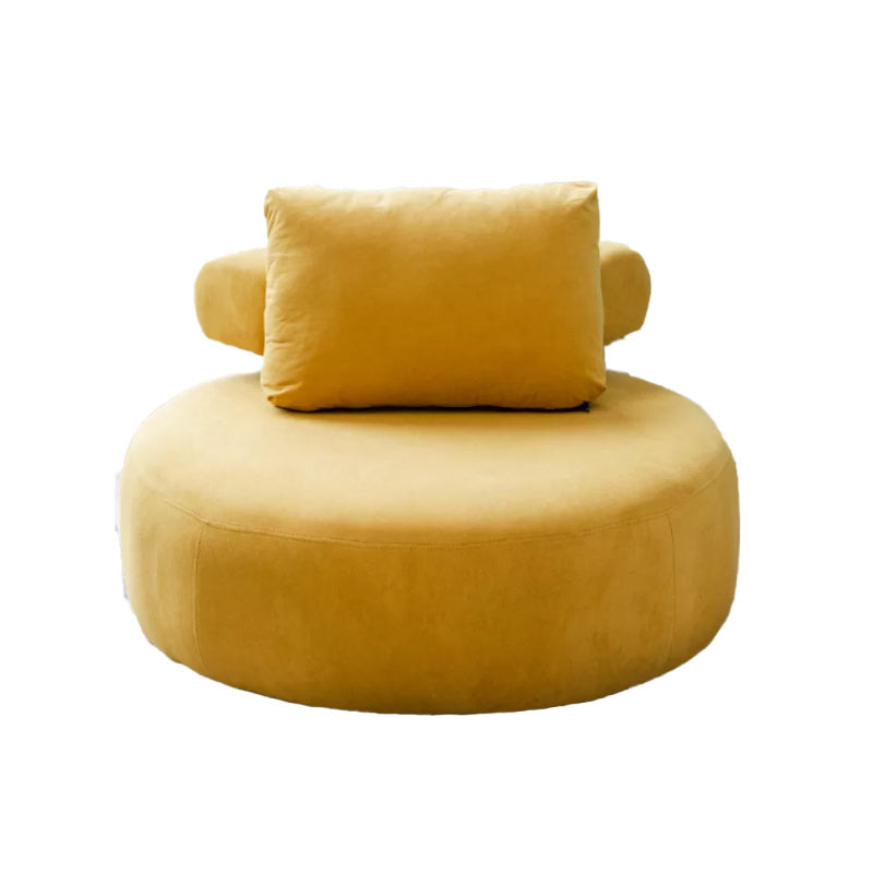 Modern Pillow Back Armless Living Room Solid Color Parsons Chair Yellow 1 Piece Without Ottoman Clearhalo 'Accent Chairs' 'accent_chairs' 'Chairs & Seating' 'furn' 'furn_accent_chairs' 'Furniture' 'Living Room Furniture' 6654456