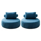 Modern Pillow Back Armless Living Room Solid Color Parsons Chair Blue 2 Piece Set Without Ottoman Clearhalo 'Accent Chairs' 'accent_chairs' 'Chairs & Seating' 'furn' 'furn_accent_chairs' 'Furniture' 'Living Room Furniture' 6654459