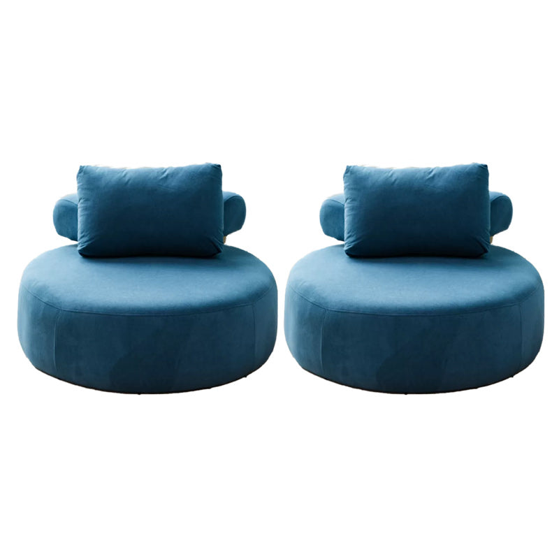 Modern Pillow Back Armless Living Room Solid Color Parsons Chair Blue 2 Piece Set Without Ottoman Clearhalo 'Accent Chairs' 'accent_chairs' 'Chairs & Seating' 'furn' 'furn_accent_chairs' 'Furniture' 'Living Room Furniture' 6654459