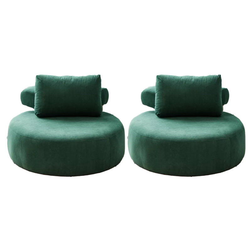 Modern Pillow Back Armless Living Room Solid Color Parsons Chair Green 2 Piece Set Without Ottoman Clearhalo 'Accent Chairs' 'accent_chairs' 'Chairs & Seating' 'furn' 'furn_accent_chairs' 'Furniture' 'Living Room Furniture' 6654461