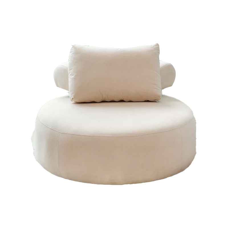 Modern Pillow Back Armless Living Room Solid Color Parsons Chair Beige 1 Piece Without Ottoman Clearhalo 'Accent Chairs' 'accent_chairs' 'Chairs & Seating' 'furn' 'furn_accent_chairs' 'Furniture' 'Living Room Furniture' 6654462