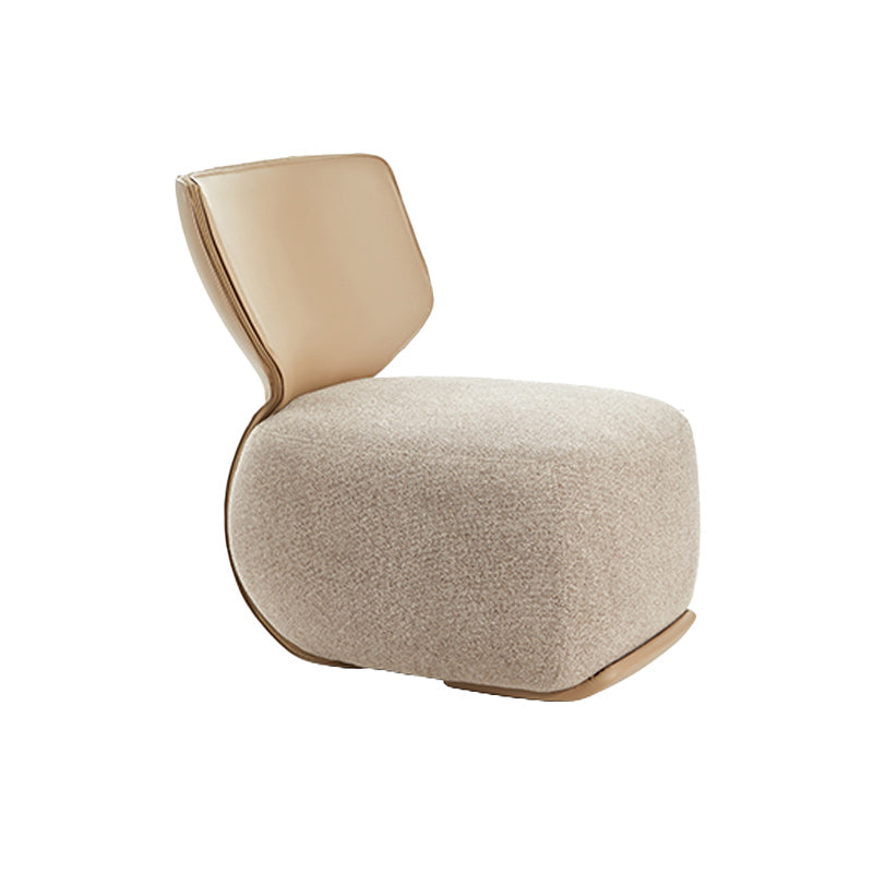 Mid-Century Modern Fixed Back Armless Fabric Solid Color Parsons Chair Yellow 1 Piece Clearhalo 'Accent Chairs' 'accent_chairs' 'Chairs & Seating' 'furn' 'furn_accent_chairs' 'Furniture' 'Living Room Furniture' 6654515