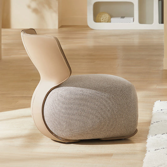 Mid-Century Modern Fixed Back Armless Fabric Solid Color Parsons Chair Clearhalo 'Accent Chairs' 'accent_chairs' 'Chairs & Seating' 'furn' 'furn_accent_chairs' 'Furniture' 'Living Room Furniture' 6654517