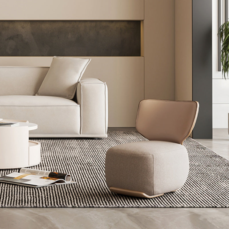 Mid-Century Modern Fixed Back Armless Fabric Solid Color Parsons Chair Clearhalo 'Accent Chairs' 'accent_chairs' 'Chairs & Seating' 'furn' 'furn_accent_chairs' 'Furniture' 'Living Room Furniture' 6654519