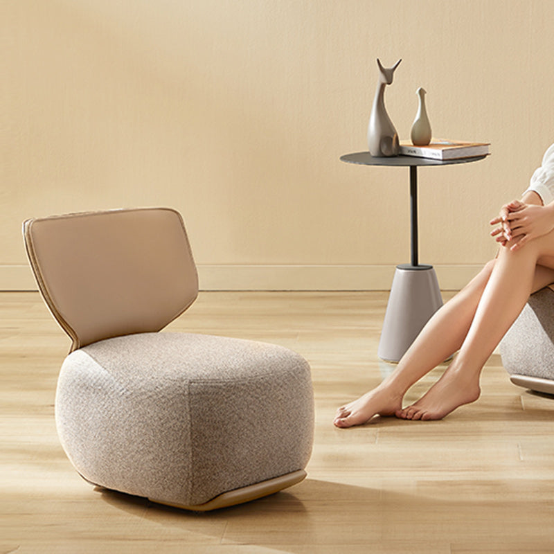 Mid-Century Modern Fixed Back Armless Fabric Solid Color Parsons Chair Clearhalo 'Accent Chairs' 'accent_chairs' 'Chairs & Seating' 'furn' 'furn_accent_chairs' 'Furniture' 'Living Room Furniture' 6654528