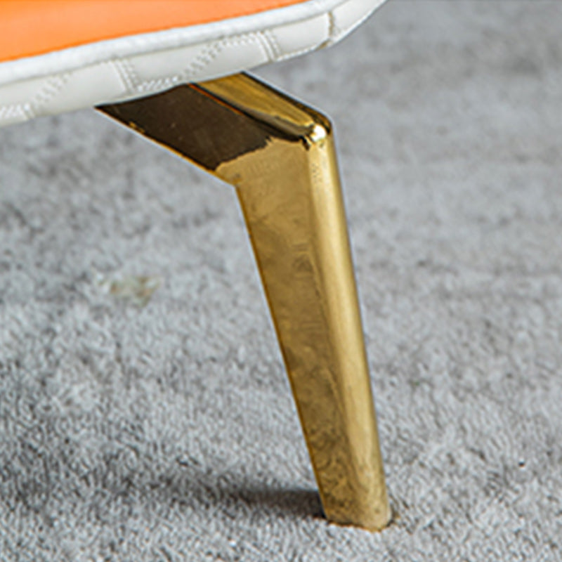 Glam Faux Leather Wingback Chair Tufted Back Basic Four Leg Chair Clearhalo 'Accent Chairs' 'accent_chairs' 'Chairs & Seating' 'furn' 'furn_accent_chairs' 'Furniture' 'Living Room Furniture' 6654547