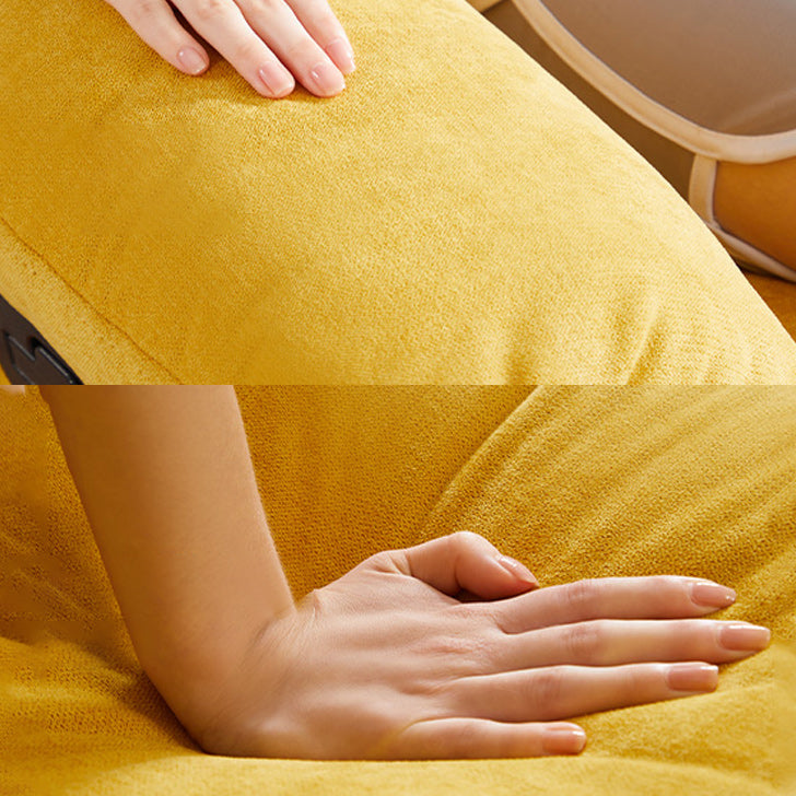 Modern Manual-Handle Recliner Chair Solid Color Standard Recliner with Footrest