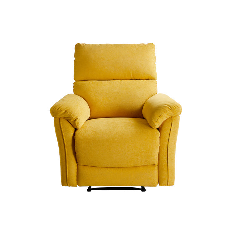 Modern Manual-Handle Recliner Chair Solid Color Standard Recliner with Footrest