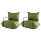 Contemporary Armchair Pillow Back Round Arms with Black Legs Leather Arm Chair Green 2 Piece Set Clearhalo 'Accent Chairs' 'accent_chairs' 'Chairs & Seating' 'furn' 'furn_accent_chairs' 'Furniture' 'Living Room Furniture' 6654613