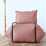 Contemporary Armchair Pillow Back Round Arms with Black Legs Leather Arm Chair Clearhalo 'Accent Chairs' 'accent_chairs' 'Chairs & Seating' 'furn' 'furn_accent_chairs' 'Furniture' 'Living Room Furniture' 6654633