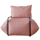 Contemporary Armchair Pillow Back Round Arms with Black Legs Leather Arm Chair Mauve 1 Piece Clearhalo 'Accent Chairs' 'accent_chairs' 'Chairs & Seating' 'furn' 'furn_accent_chairs' 'Furniture' 'Living Room Furniture' 6654641
