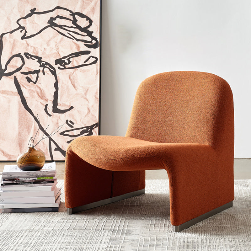 Scandinavian Accent Room Chair 24.8" Wide Fabric Lounge Accent Chair Clearhalo 'Accent Chairs' 'accent_chairs' 'Chairs & Seating' 'furn' 'furn_accent_chairs' 'Furniture' 'Living Room Furniture' 6654644