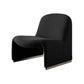 Scandinavian Accent Room Chair 24.8" Wide Fabric Lounge Accent Chair Black Flannel 1 Piece Clearhalo 'Accent Chairs' 'accent_chairs' 'Chairs & Seating' 'furn' 'furn_accent_chairs' 'Furniture' 'Living Room Furniture' 6654645