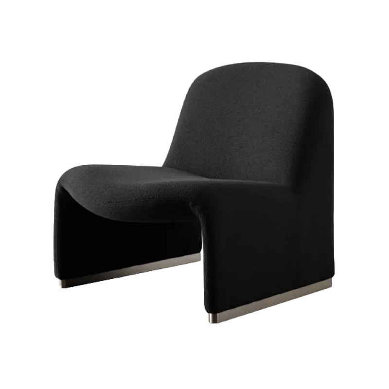 Scandinavian Accent Room Chair 24.8" Wide Fabric Lounge Accent Chair Black Flannel 1 Piece Clearhalo 'Accent Chairs' 'accent_chairs' 'Chairs & Seating' 'furn' 'furn_accent_chairs' 'Furniture' 'Living Room Furniture' 6654645