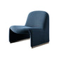 Scandinavian Accent Room Chair 24.8" Wide Fabric Lounge Accent Chair Blue Flannel 1 Piece Clearhalo 'Accent Chairs' 'accent_chairs' 'Chairs & Seating' 'furn' 'furn_accent_chairs' 'Furniture' 'Living Room Furniture' 6654653