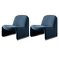 Scandinavian Accent Room Chair 24.8" Wide Fabric Lounge Accent Chair Blue Flannel 2 Piece Set Clearhalo 'Accent Chairs' 'accent_chairs' 'Chairs & Seating' 'furn' 'furn_accent_chairs' 'Furniture' 'Living Room Furniture' 6654655