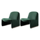 Scandinavian Accent Room Chair 24.8" Wide Fabric Lounge Accent Chair Green Flannel 2 Piece Set Clearhalo 'Accent Chairs' 'accent_chairs' 'Chairs & Seating' 'furn' 'furn_accent_chairs' 'Furniture' 'Living Room Furniture' 6654658