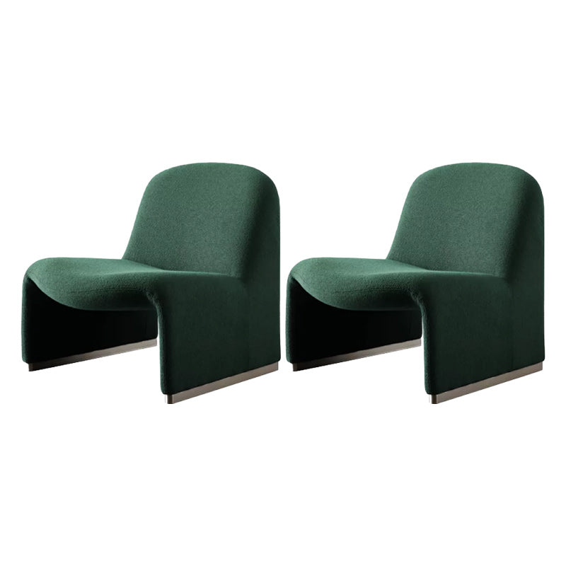 Scandinavian Accent Room Chair 24.8" Wide Fabric Lounge Accent Chair Green Flannel 2 Piece Set Clearhalo 'Accent Chairs' 'accent_chairs' 'Chairs & Seating' 'furn' 'furn_accent_chairs' 'Furniture' 'Living Room Furniture' 6654658