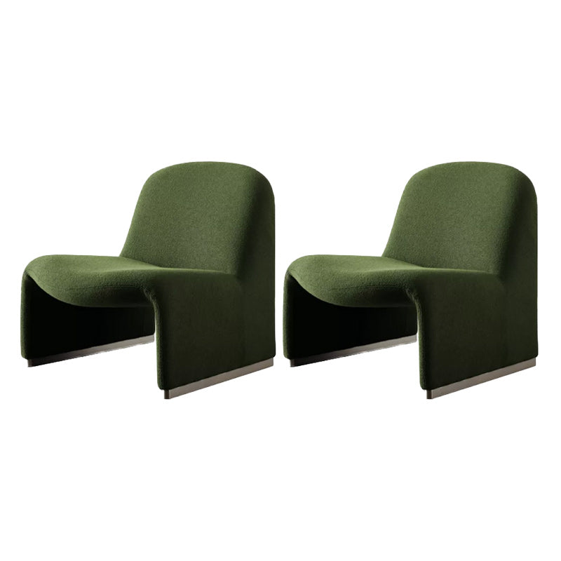 Scandinavian Accent Room Chair 24.8" Wide Fabric Lounge Accent Chair Army Green Flannel 2 Piece Set Clearhalo 'Accent Chairs' 'accent_chairs' 'Chairs & Seating' 'furn' 'furn_accent_chairs' 'Furniture' 'Living Room Furniture' 6654666