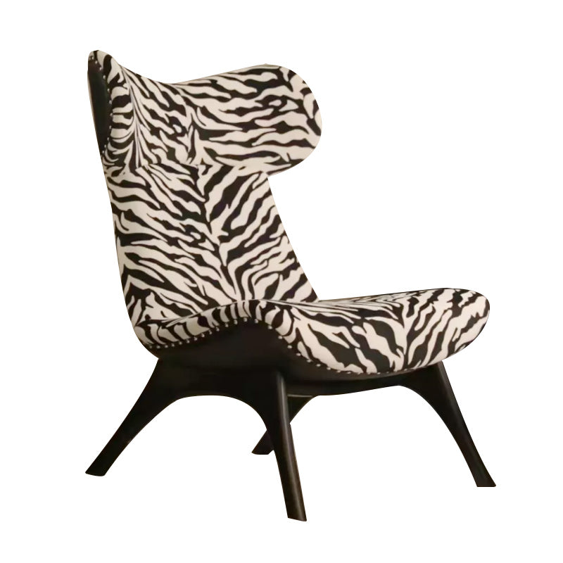 Mid-century Modern Wingback Chair Fixed Back Sled Armless Chair Black White 1 Piece Clearhalo 'Accent Chairs' 'accent_chairs' 'Chairs & Seating' 'furn' 'furn_accent_chairs' 'Furniture' 'Living Room Furniture' 6654675