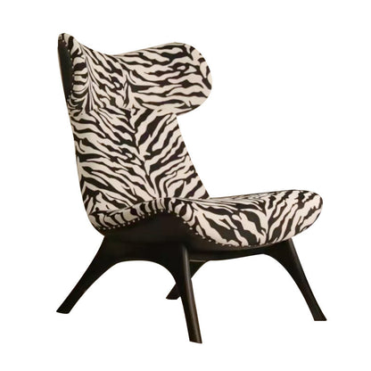 Mid-century Modern Wingback Chair Fixed Back Sled Armless Chair Black White 1 Piece Clearhalo 'Accent Chairs' 'accent_chairs' 'Chairs & Seating' 'furn' 'furn_accent_chairs' 'Furniture' 'Living Room Furniture' 6654675