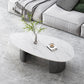 Table basse Glam de 15 po de hauteur, table de cocktail blanche simple en ardoise