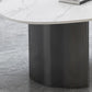 Table basse Glam de 15 po de hauteur, table de cocktail blanche simple en ardoise