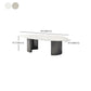 Table basse Glam de 15 po de hauteur, table de cocktail blanche simple en ardoise