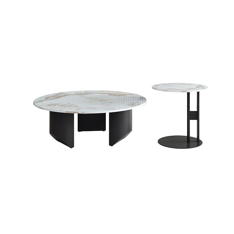 Modern Slate Coffee Table Round Coffee Table for Living Room Pandora Gold Clearhalo 'Coffee & Accent Tables' 'Coffee Tables' 'coffee_tables' 'furn' 'furn_coffee_tables' 'Furniture' 'Living Room Furniture' 6654820