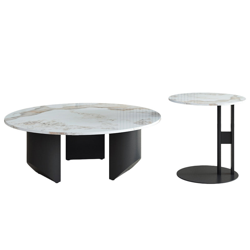 Modern Slate Coffee Table Round Coffee Table for Living Room Clearhalo 'Coffee & Accent Tables' 'Coffee Tables' 'coffee_tables' 'furn' 'furn_coffee_tables' 'Furniture' 'Living Room Furniture' 6654821