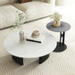 Modern Slate Coffee Table Round Coffee Table for Living Room White Grey Clearhalo 'Coffee & Accent Tables' 'Coffee Tables' 'coffee_tables' 'furn' 'furn_coffee_tables' 'Furniture' 'Living Room Furniture' 6654822