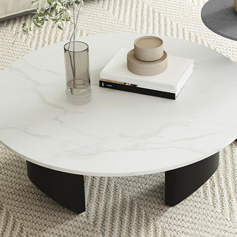 Modern Slate Coffee Table Round Coffee Table for Living Room Clearhalo 'Coffee & Accent Tables' 'Coffee Tables' 'coffee_tables' 'furn' 'furn_coffee_tables' 'Furniture' 'Living Room Furniture' 6654823