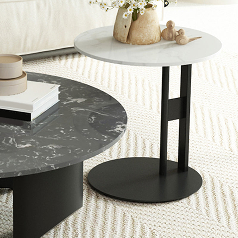 Modern Slate Coffee Table Round Coffee Table for Living Room Clearhalo 'Coffee & Accent Tables' 'Coffee Tables' 'coffee_tables' 'furn' 'furn_coffee_tables' 'Furniture' 'Living Room Furniture' 6654826