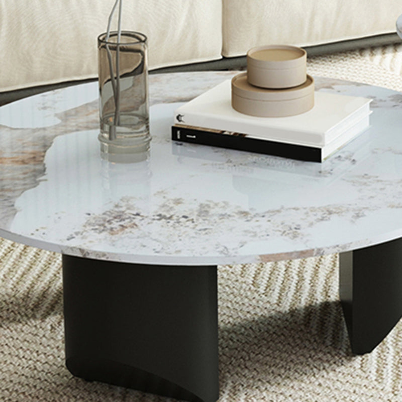 Modern Slate Coffee Table Round Coffee Table for Living Room Clearhalo 'Coffee & Accent Tables' 'Coffee Tables' 'coffee_tables' 'furn' 'furn_coffee_tables' 'Furniture' 'Living Room Furniture' 6654827