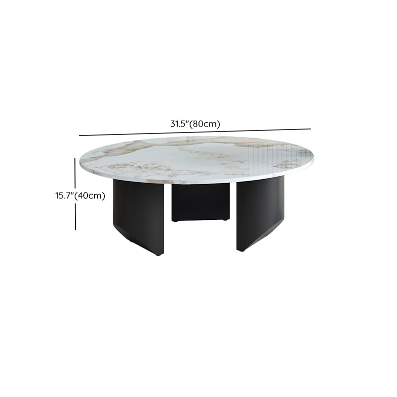 Modern Slate Coffee Table Round Coffee Table for Living Room Clearhalo 'Coffee & Accent Tables' 'Coffee Tables' 'coffee_tables' 'furn' 'furn_coffee_tables' 'Furniture' 'Living Room Furniture' 6654833