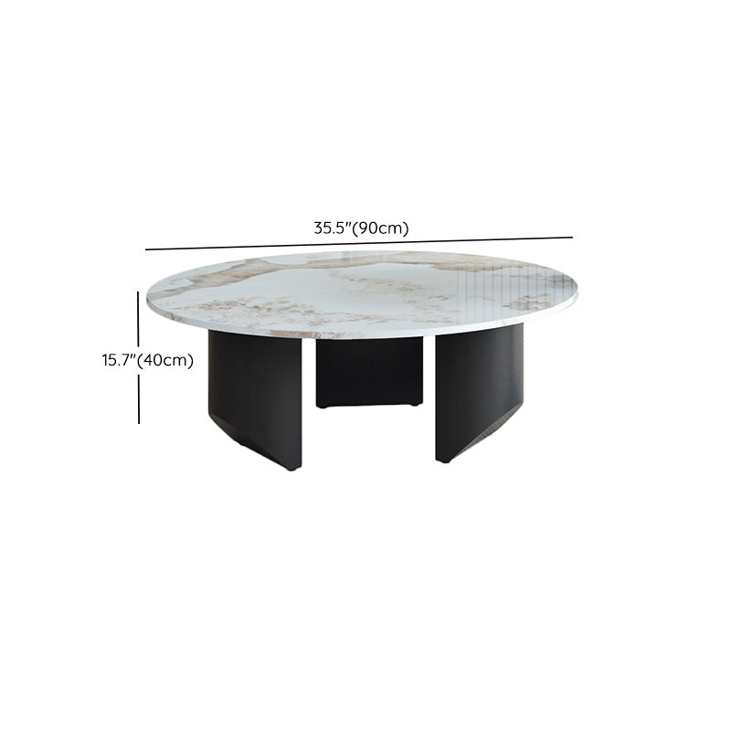 Modern Slate Coffee Table Round Coffee Table for Living Room Clearhalo 'Coffee & Accent Tables' 'Coffee Tables' 'coffee_tables' 'furn' 'furn_coffee_tables' 'Furniture' 'Living Room Furniture' 6654834