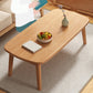 Modern Solid Wood Rectangular Coffee Table 4 Legs Folding Cocktail Table