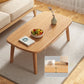 Modern Solid Wood Rectangular Coffee Table 4 Legs Folding Cocktail Table