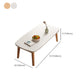 Modern Solid Wood Rectangular Coffee Table 4 Legs Folding Cocktail Table