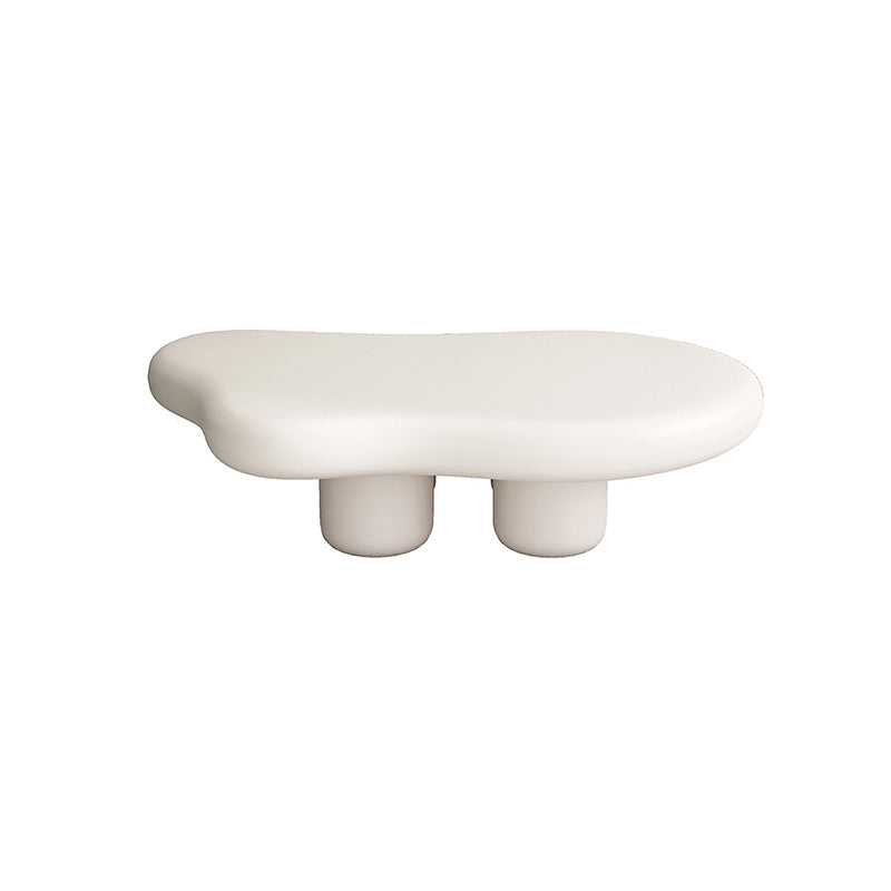 Contemporary Coffee Table 3 Legs Wooden Coffee Cocktail Table White Clearhalo 'Coffee & Accent Tables' 'Coffee Tables' 'coffee_tables' 'furn' 'furn_coffee_tables' 'Furniture' 'Living Room Furniture' 6654860