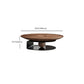 Contemporary Coffee Table Solid Wood Round Pedestal Coffee Cocktail Table Clearhalo 'Coffee & Accent Tables' 'Coffee Tables' 'coffee_tables' 'furn' 'furn_coffee_tables' 'Furniture' 'Living Room Furniture' 6654907