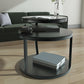 Glam Slate Coffee Table No Distressing Round Cocktail Table for Bedroom Clearhalo 'Coffee & Accent Tables' 'Coffee Tables' 'coffee_tables' 'furn' 'furn_coffee_tables' 'Furniture' 'Living Room Furniture' 6654953