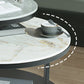 Glam Slate Coffee Table No Distressing Round Cocktail Table for Bedroom Clearhalo 'Coffee & Accent Tables' 'Coffee Tables' 'coffee_tables' 'furn' 'furn_coffee_tables' 'Furniture' 'Living Room Furniture' 6654959