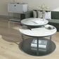 Glam Slate Coffee Table No Distressing Round Cocktail Table for Bedroom Clearhalo 'Coffee & Accent Tables' 'Coffee Tables' 'coffee_tables' 'furn' 'furn_coffee_tables' 'Furniture' 'Living Room Furniture' 6654962